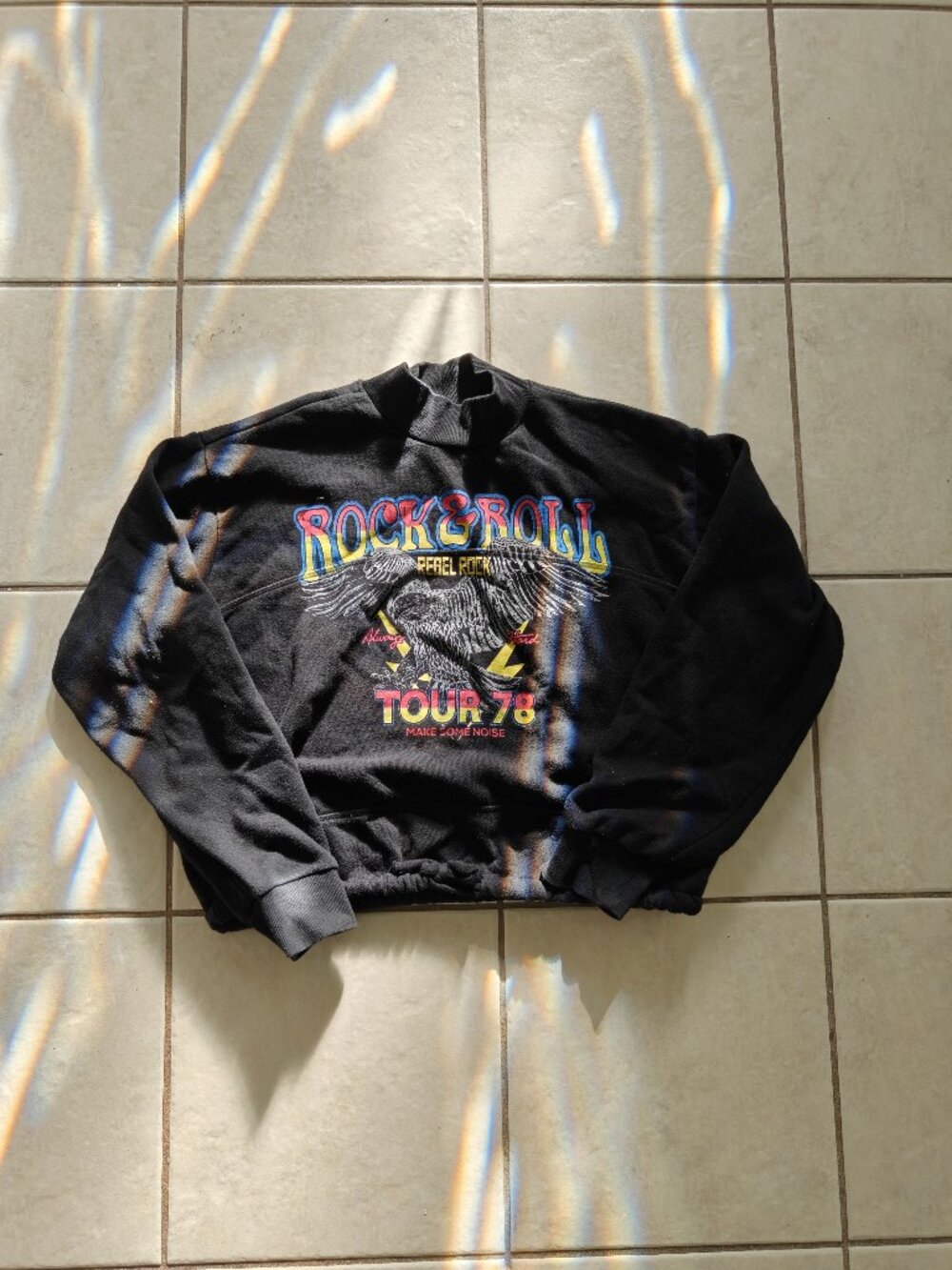 Black Y2k Turtleneck Sweatshirt